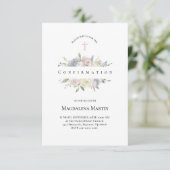 waterverf bleke bloemen Bevestigingsuitnodiging Kaart (Staand voorkant)