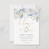 waterverf bleke bloemen Datum wijzigen Kaart (Voorkant)