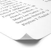 Waterverf bleke roze rozen eucalyptus Alfabetisch Poster (Hoek)