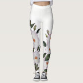 Waterverf Bleke Rozen Ballerina Leggings (Voorkant)