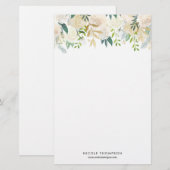 Waterverf Bleke volken met Gold Accents Garland Briefpapier (Voorkant / Achterkant)