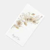 Waterverf Bleke Zonnebloemen Gepersonaliseerd Servet (Hoek)