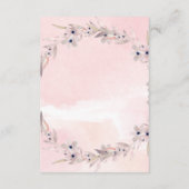 Waterverf Bliss | Blush Pink Floral Guest — Gegeve Informatiekaartje (Achterkant)