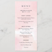 Waterverf Bliss | Blush Pink Floral Wedding Menu (Voorkant)