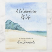 Waterverf bloedige viering van het levensdenkteken wijn etiket (Enkel label)