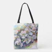 Waterverf bloei appelboom bruiloft tote bag (Achterkant)
