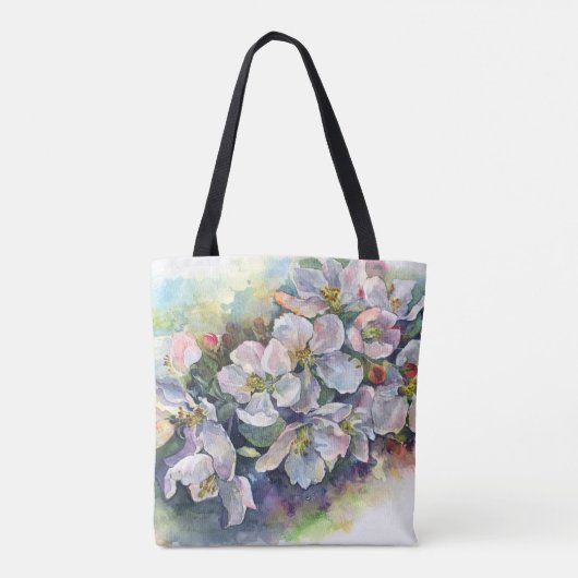 Waterverf bloei appelboom bruiloft tote bag (Achterkant)