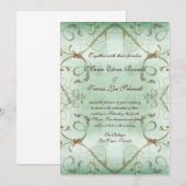 Waterverf bloeien uitnodigingen (Voorkant / Achterkant)