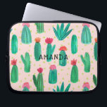Waterverf bloeiend Cactus Patroon op maat Laptop Sleeve<br><div class="desc">Op dit aangepaste computersleeve is een heerlijk en korrelig waterverf-bloeiend cactus te zien. **De achtergrondkleur (momenteel in roze) is eigenlijk transparant zodat kunt u het gemakkelijk veranderen in om het even welke kleur u houdt van: Klik op de knop Aanpassen> Klik op het menu Achtergrond KleurEen van de kleuren verschijnt,...</div>