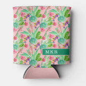 Waterverf bloeiend Succulents Patroon Blikjeskoeler (Voorkant)