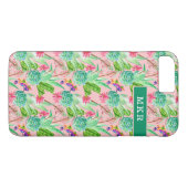 Waterverf bloeiend Succulents Patroon Case-Mate iPhone Case (Achterkant (Horizontaal))