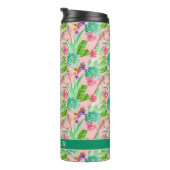 Waterverf bloeiend Succulents Patroon Thermosbeker (Geroteerd rechts)