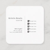 Waterverf bloeiende cactus Social Media Square Bu Vierkante Visitekaartje (Achterkant)