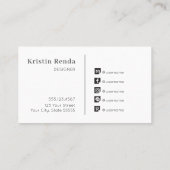 Waterverf bloeiende cactus Sociale media Visitekaartje (Achterkant)