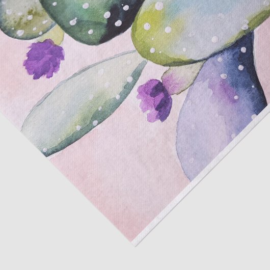  Waterverf bloeiende cactus Tissuepapier (Detail)