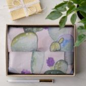 Waterverf bloeiende cactus Tissuepapier (Geschenk)
