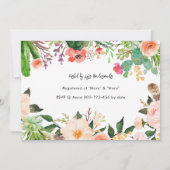 Waterverf Bloeiende Cactus Vrijgezellenfeest Kaart (Achterkant)