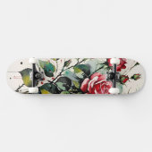 Waterverf Bloeiende Rozen Persoonlijk Skateboard (Horizontaal)