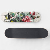Waterverf Bloeiende Rozen Persoonlijk Skateboard (Horizontaal)