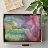 Waterverf Bloeiende Succulent Cacti Decoupage Tissuepapier (Geschenk)