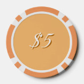 Waterverf bloeiende vetcactussen poker chips (Achterkant)