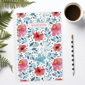 Waterverf bloeit bloemmotief gepersonaliseerd planner