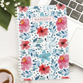 Waterverf bloeit bloemmotief gepersonaliseerd planner
