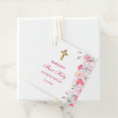 Waterverf bloeit eerste communie bedankjes labels (In situ)