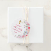 Waterverf bloeit eerste communie bedankjes labels (In situ)