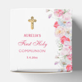 Waterverf Bloeit Eerste Communie Hart Bedankdoosjes (Bovenkant)