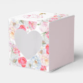 Waterverf Bloeit Eerste Communie Hart Bedankdoosjes (Voorkant Zijde)