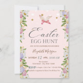 Waterverf bloeit eitjes konijnenoren kaart (Voorkant)