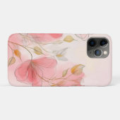 Waterverf bloeit elegante achtergrond Case-Mate iPhone case (Achterkant (horizontaal))