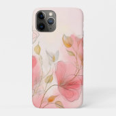 Waterverf bloeit elegante achtergrond Case-Mate iPhone case (Achterkant)