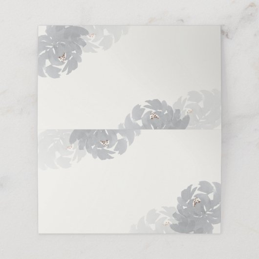 Waterverf bloeit floraal plaatskaartje (Buitenkant ongevouwen)