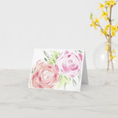 waterverf bloeit roze lichter kaart (Gele Bloem)