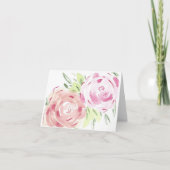 waterverf bloeit roze lichter kaart (Voorkant)