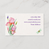 Waterverf bloeit visitekaartje (Achterkant)