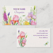 Waterverf bloeit visitekaartje (Voorkant / Achterkant)