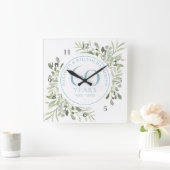 Waterverf Bloem 60ste Verjaardag Vierkante Klok (Huis)