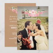 Waterverf Bloem Achteraf Foto Bedankkaarten Kaart (Voorkant / Achterkant)