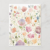 Waterverf Bloem achtergrond Briefkaart (Voorkant)