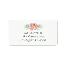 Waterverf Bloem Adresetiketten Etiket