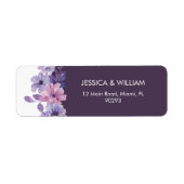 Waterverf Bloem Adreslabel Etiket (Voorkant)