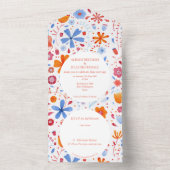 Waterverf Bloem All In One Uitnodiging (Binnen)