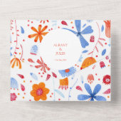 Waterverf Bloem All In One Uitnodiging (Achterkant)