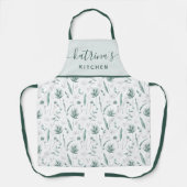 Waterverf Bloem All-Over Print Schort (Voorkant)