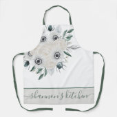 Waterverf Bloem All-Over Print Schort (Voorkant)