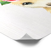 Waterverf Bloem Baby Kangoeroe Australische Dieren Poster (Hoek)