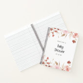 Waterverf Bloem Baby shower Geschenklijst Notitieb Notitieboek (Binnen)